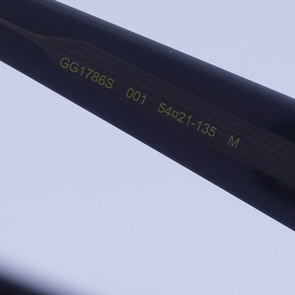 Gucci GG1786S 001 Sunglasses Dark Grey Opal Rectangle Frame, Grey Lenses - Picture 8 of 11